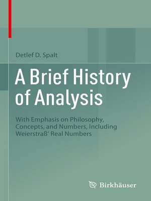 cover image of A Brief History of Analysis